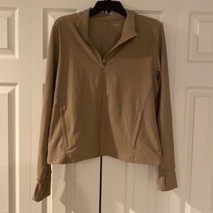 Old navy active zip up jacket in tan. XL